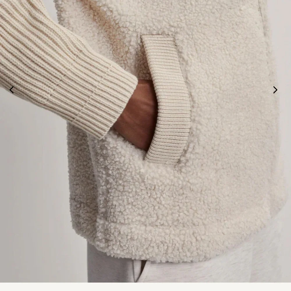 Varley Beige Sherpa Zip-Up Jacket - Picture 4 of 9